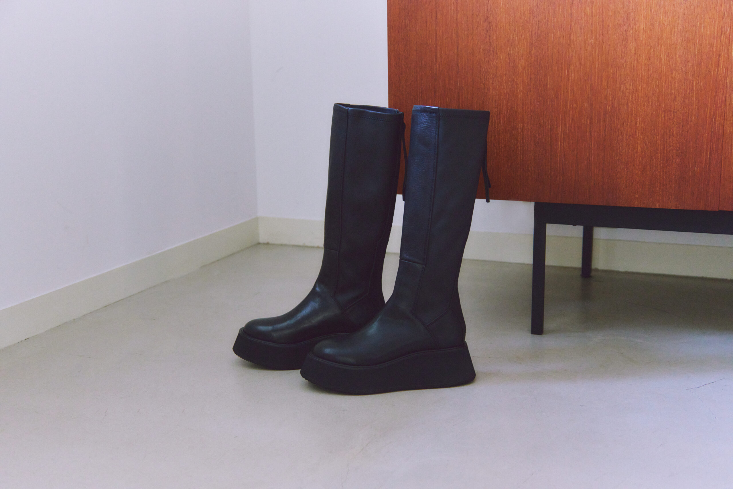 ルブタン　ブラックレザーとスエードのロングブーツ24cm Kate Botta 85 ブラック カーフレザー - Shoes - Women - Christian